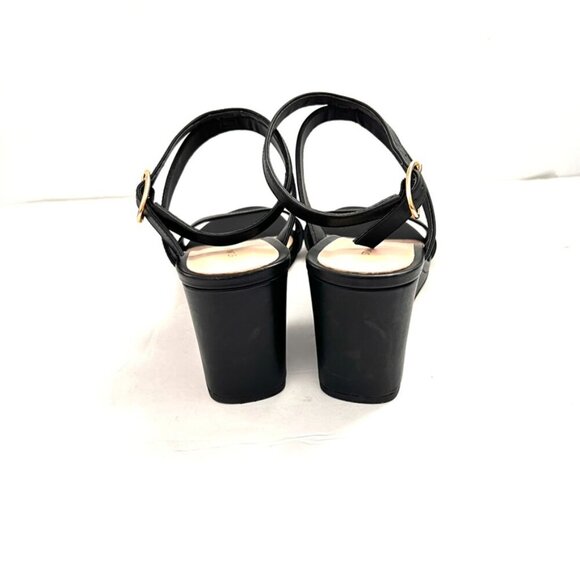 Stuart Weitzman Ava Ankle 75 wedge Sandal in Black Size 8.5 - Picture 7 of 10